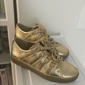 Michael Kors Metallic Gold Sneakers
